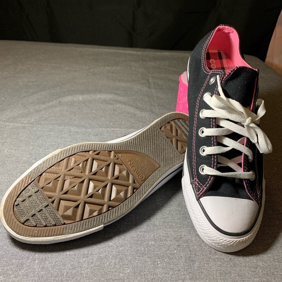 Converse Black and Pink Athletic Shoes - Picture 3 of 4